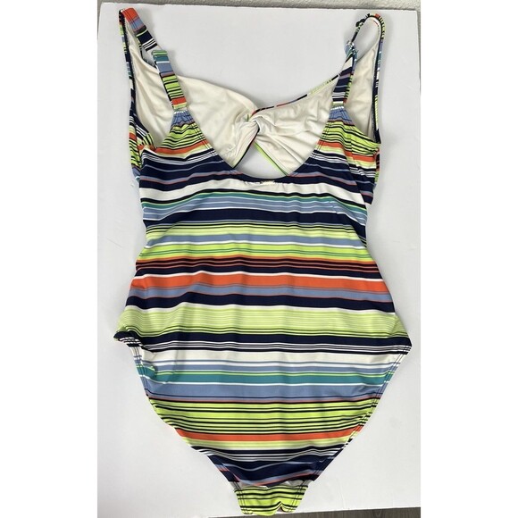Anne Cole Swim Set One Piece Swimsuit Matching Mini Dress CoverUp Stripes 16 XL - Picture 6 of 10